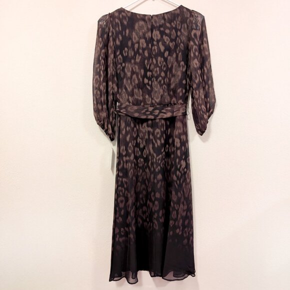 DKNY Womens 3/4 Sleeve Midi Dress with Removable Belt, DKNY Cocktail Dress - Picture 4 of 9